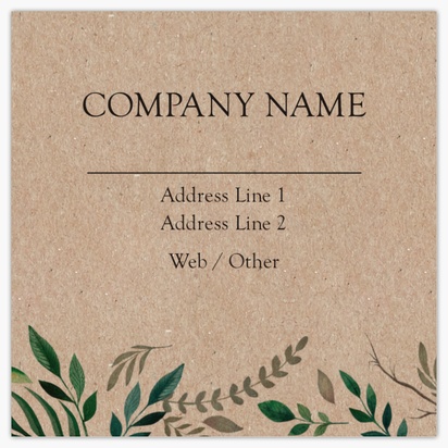 Design Preview for  Kraft Business Cards Templates, Square (2.5" x 2.5")