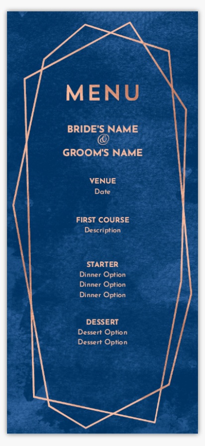 Design Preview for Typographical Wedding Menu Cards Templates, 4" x 8" Flat