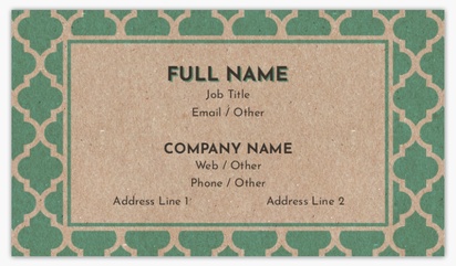 Design Preview for Elegant Kraft Business Cards Templates, Standard (3.5" x 2")