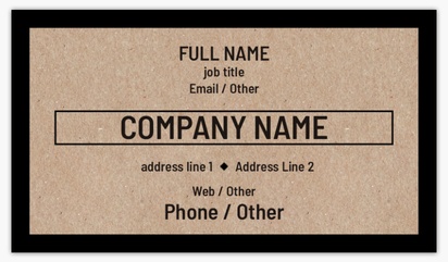 Design Preview for Elegant Kraft Business Cards Templates, Standard (3.5" x 2")