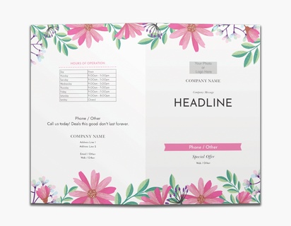 Design Preview for Design Gallery: Beauty & Spa Custom Brochures, 8.5" x 11" Bi-fold