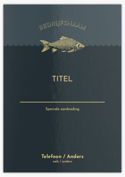 Voorvertoning ontwerp voor Ontwerpgalerij: Viswinkel Flyers en folders,  Geen vouwlijn A5 (148 x 210 mm)
