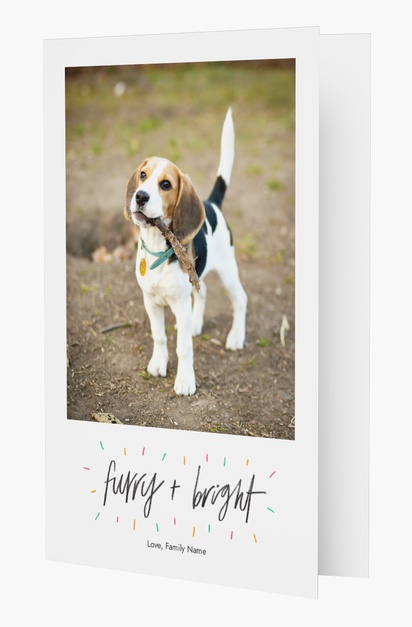 Design Preview for Design Gallery: Pets Christmas Cards, Rectangular 18.2 x 11.7 cm