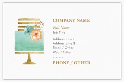 Design Preview for Design Gallery: Food & Beverage Standard Business Cards, Standard (85 x 55 mm)