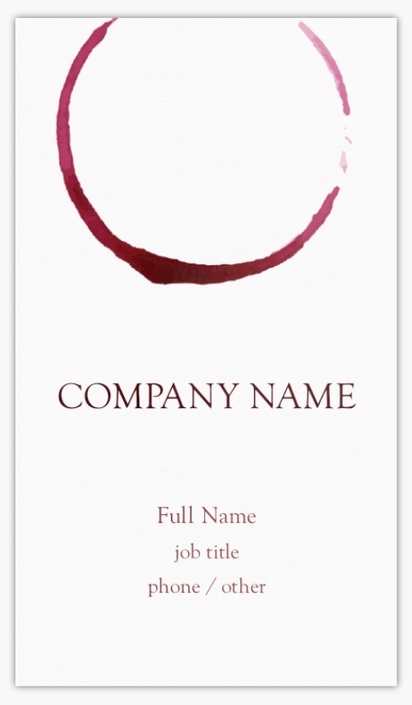 Design Preview for Off Licences & Wine Merchants Standard Business Cards Templates, Standard (3.5" x 2")