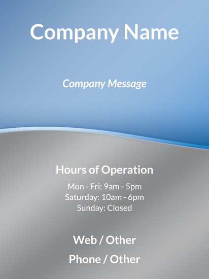 Design Preview for Design Gallery: Information & Technology Window Decals, 90 x 120 cm