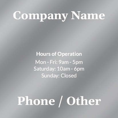 Design Preview for Design Gallery: Business Services Window Decals, 30 x 30 cm