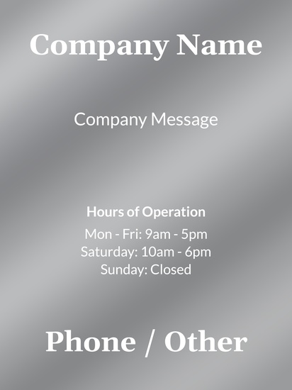 Design Preview for Design Gallery: Business Services Window Decals, 90 x 120 cm