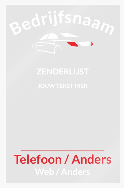 Voorvertoning ontwerp voor Ontwerpgalerij: Taxi Autoruitstickers, 32 x 50 cm Doorzichtig