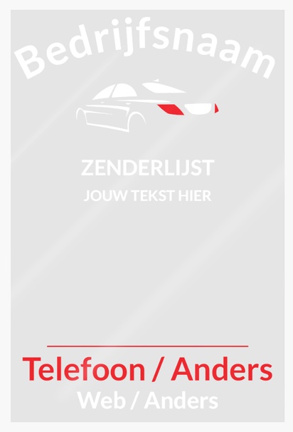 Voorvertoning ontwerp voor Ontwerpgalerij: Taxi Autoruitstickers, 50 x 75 cm Doorzichtig