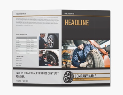 Design Preview for Design Gallery: Mechanics & Auto Body Custom Brochures, 8.5" x 11" Bi-fold