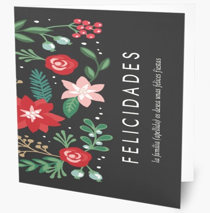 Vista previa del diseño de Galería de diseños de tarjetas de navidad para floral, 14 x 14 cm  Plegada