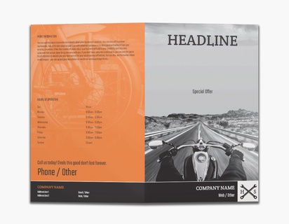 Design Preview for Design Gallery: Motorcycles Custom Brochures, 8.5" x 11" Bi-fold