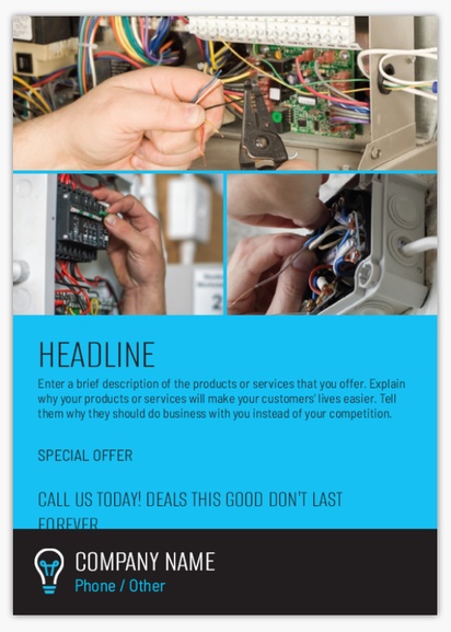 Design Preview for Design Gallery: Electricians Flyers, None A6