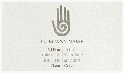 Design Preview for Design Gallery: Spas Natural Textured Business Cards