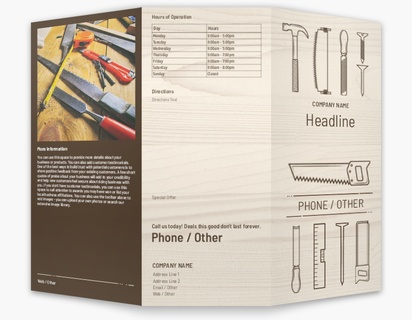 Design Preview for Design Gallery: Handyman Custom Brochures, 8.5" x 11" Tri-fold