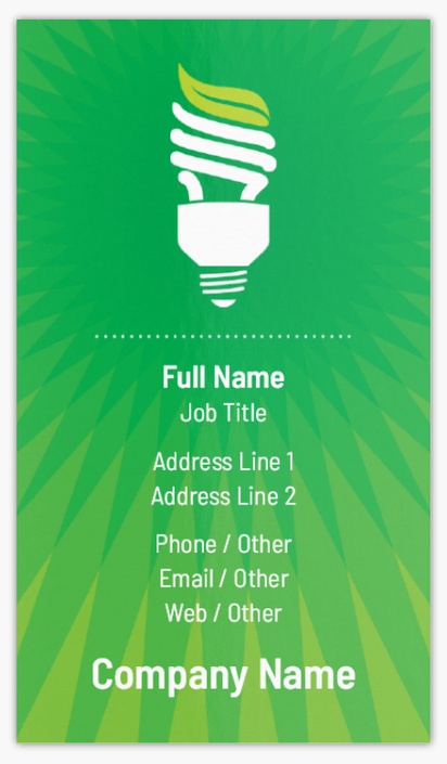 Design Preview for Design Gallery: Electricians Glossy Visiting Cards, Standard (89 x 51 mm)