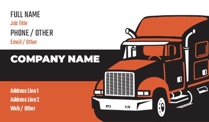 A haulier truck black orange design
