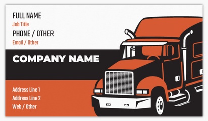A haulier truck gray orange design