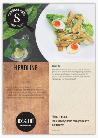 Design Preview for Design Gallery: Food & Beverage Flyers, None A4
