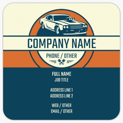 Design Preview for Design Gallery: Automotive & Transportation Rounded Corner Business Cards, Rounded Square (65 x 65 mm)