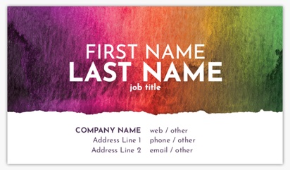 Design Preview for Art & Entertainment Soft Touch Business Cards Templates, Standard (3.5" x 2")