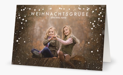 Designvorschau für Designgalerie: Weihnachtskarten Jahreszeiten, 18.2 x 11.7 cm  Klappformat