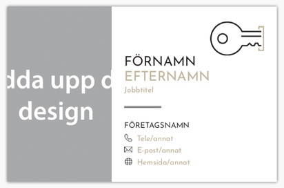 Förhandsgranskning av design för Designgalleri: Låssmed Visitkort med softtouch-yta