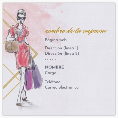 Vista previa del diseño de Galería de diseños de tarjetas con acabado lino para moda y confección
