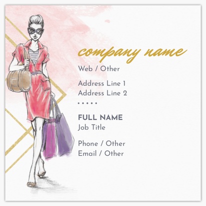 Design Preview for Design Gallery: Fashion & Modelling Matte Visiting Cards, Square (63.5 x 63.5 mm)