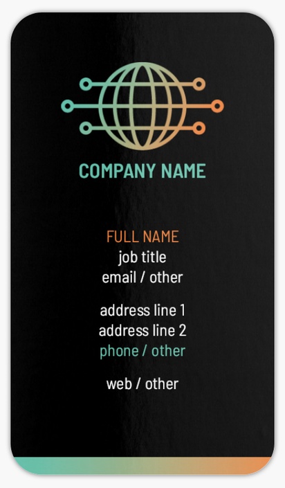 Design Preview for Network Administration Rounded Corner Business Cards Templates, Standard (3.5" x 2")