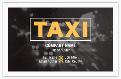Design Preview for Design Gallery: Taxi Service Ultra-Thick Business Cards, Standard (85 x 55 mm)