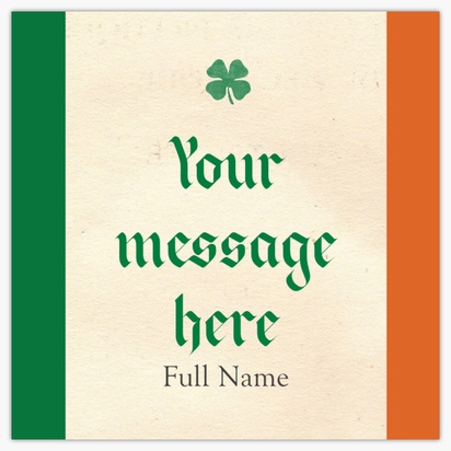 Design Preview for Design Gallery: St. Patrick's Day Vinyl Banners, 122 x 122 cm