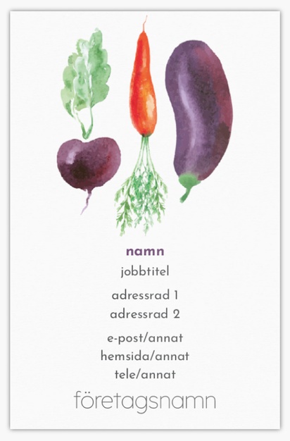 Förhandsgranskning av design för Designgalleri: Ekologisk mat Extratjocka visitkort, Standard (85 x 55 mm)