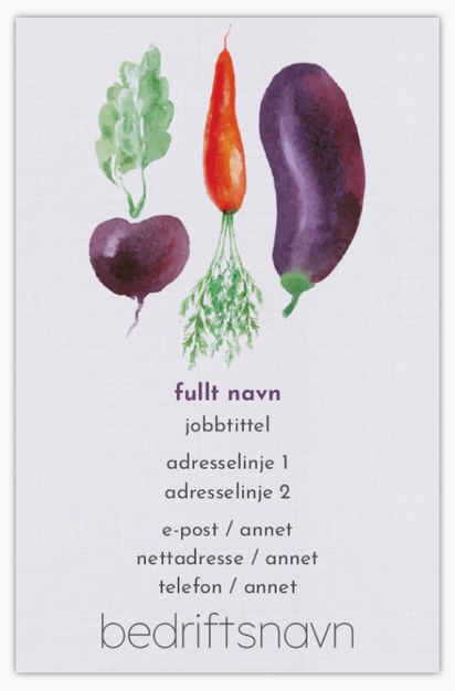 Forhåndsvisning av design for Designgalleri: Økologiske matbutikker Visittkort av lin