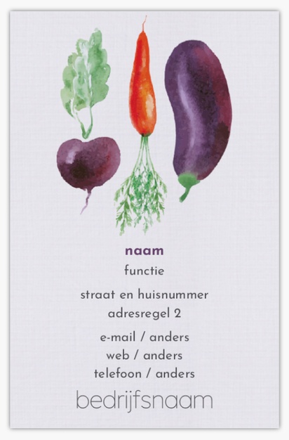 Voorvertoning ontwerp voor Ontwerpgalerij: Organische winkel Linnen visitekaartjes