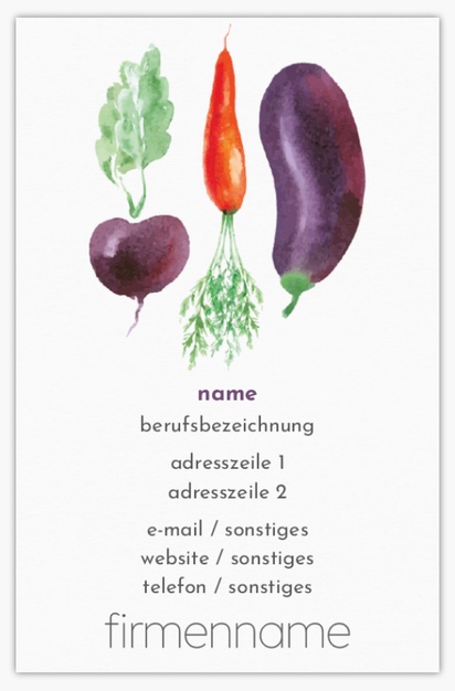 Designvorschau für Designgalerie: Standard-Visitenkarten Lebensmittelgeschäfte, Standard (85 x 55 mm)