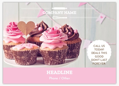 A baking cupcakes white pink design for Modern & Simple