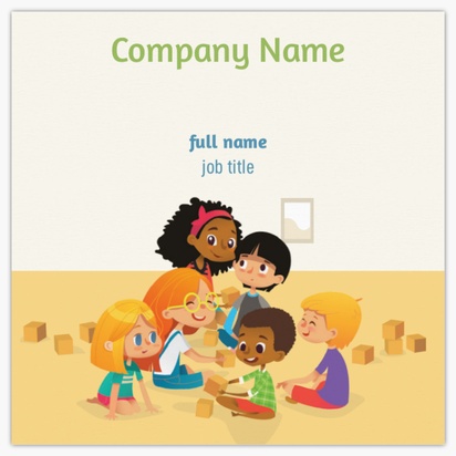Design Preview for Design Gallery: Childcare & Early Education Square Business Cards