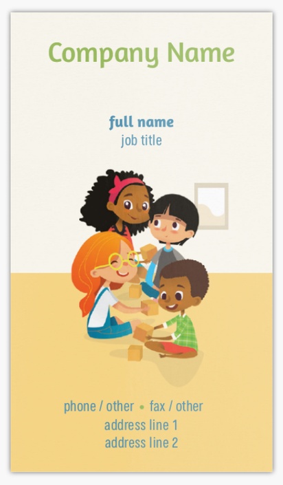 Design Preview for Design Gallery: Education & Child Care Standard Visiting Cards