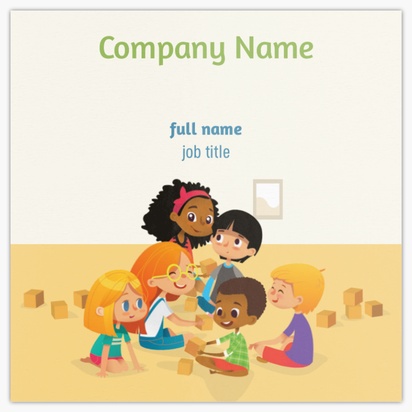 Design Preview for Childcare & Early Education Glossy Business Cards Templates, Square (2.5" x 2.5")