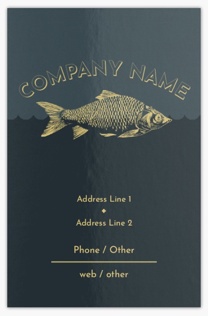 Design Preview for Design Gallery: Fish Markets Ultra-Thick Business Cards, Standard (85 x 55 mm)