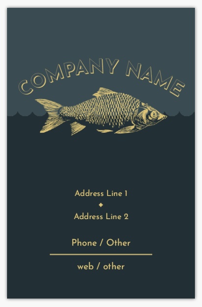 Design Preview for Design Gallery: Fish Markets Textured Uncoated Business Cards