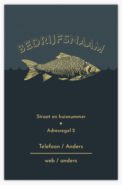 Voorvertoning ontwerp voor Ontwerpgalerij: Viswinkel Matte visitekaartjes
