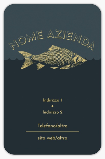 Anteprima design per Galleria di design: biglietti da visita con angoli arrotondati per mercati del pesce, Arrotondati Standard (85 x 55 mm)