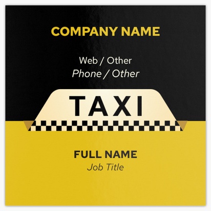 Design Preview for Mini Bus & Coach HIre Glossy Business Cards Templates, Square (2.5" x 2.5")