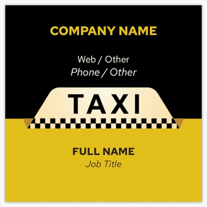 Design Preview for Design Gallery: Mini Bus & Coach HIre Matte Visiting Cards, Square (63.5 x 63.5 mm)