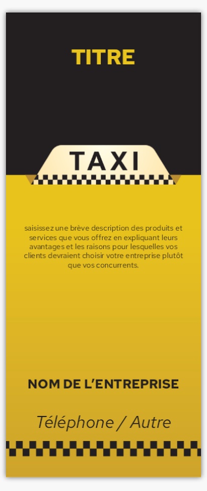 Aperçu du graphisme pour Galerie de modèles : banderoles vinyle pour taxi, 76 x 183 cm