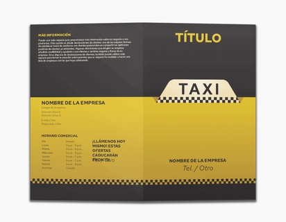 Un carro taxi diseño crema negro