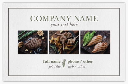 Design Preview for Design Gallery: Food Catering Natural Uncoated Business Cards